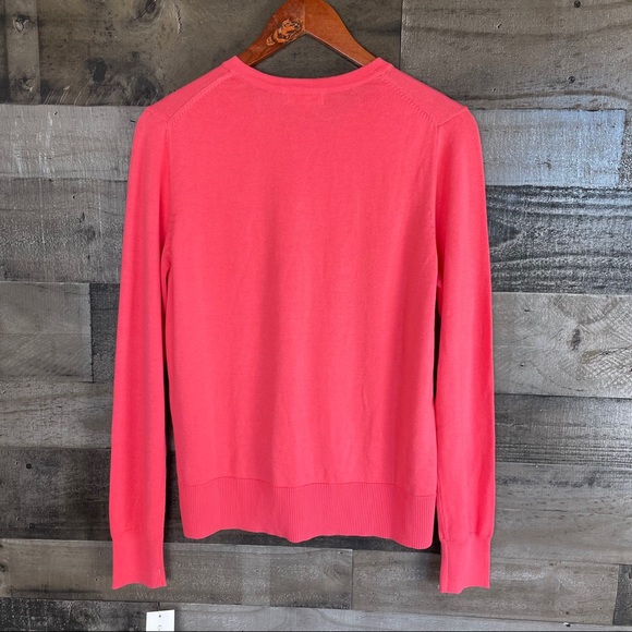 SOLD Charter Club Sweater Embroidered Coral M - Picture 3 of 11